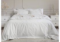 Постільна білизна Washed Cotton Saheser - Cosmos с вышивкой (Турция), євро